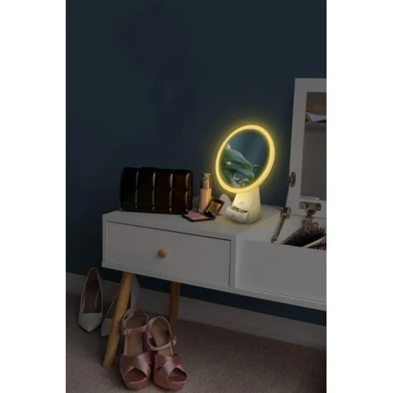 Porodo lifestyle Led Illuminated Mirror - White/Rose Gold